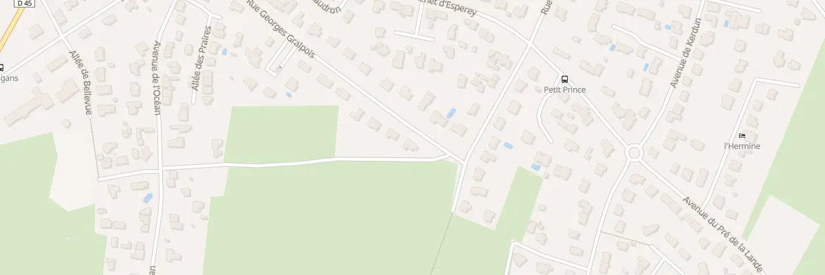 Plan du 9005 Rue Georges Gralpois au Pouliguen