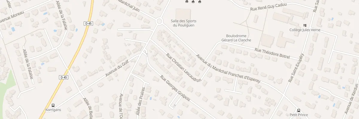Plan du 15 Rue Christian Lescaudron au Pouliguen