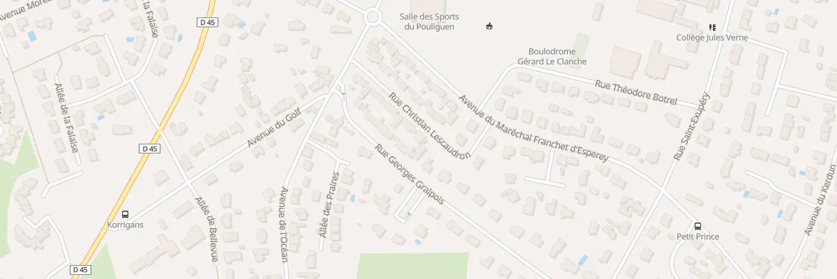 Plan du 18 Rue Christian Lescaudron au Pouliguen