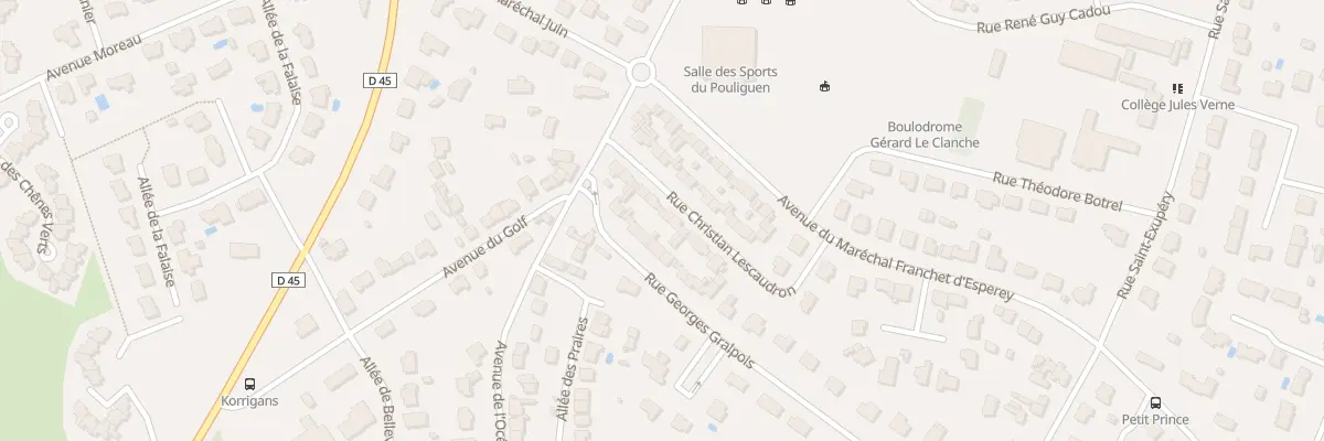 Plan du 10 Rue Christian Lescaudron au Pouliguen