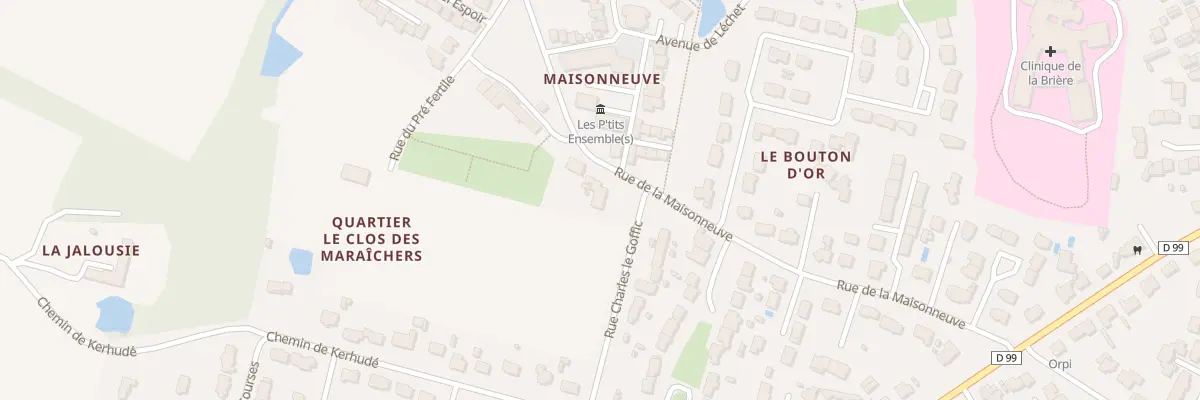 Plan du 9000 Rue de la Maisonneuve à Guérande