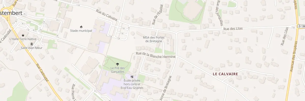 Plan du 2 Rue de la Blanche Hermine à Questembert