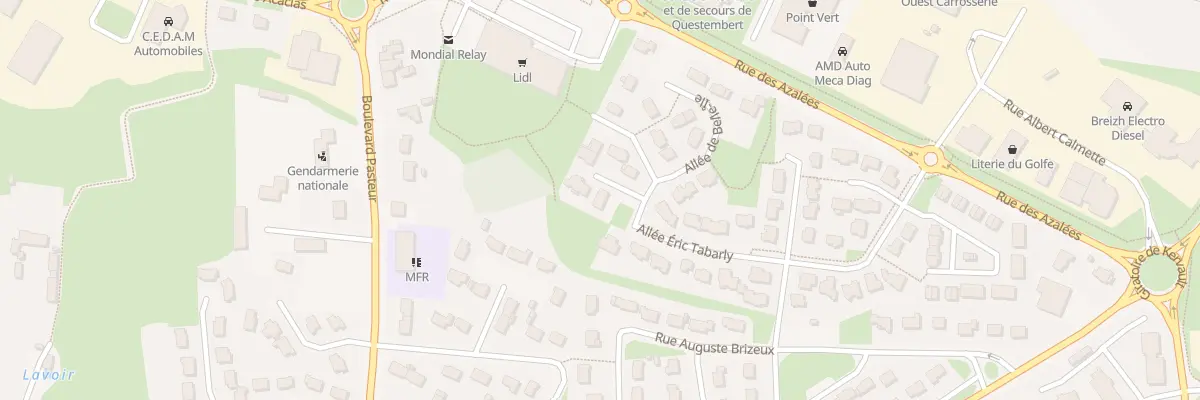Plan du 1 All de Houat à Questembert
