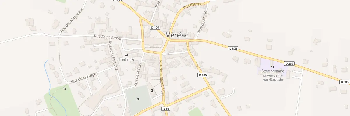 Plan du 10 Rue Beaumanoir à Ménéac