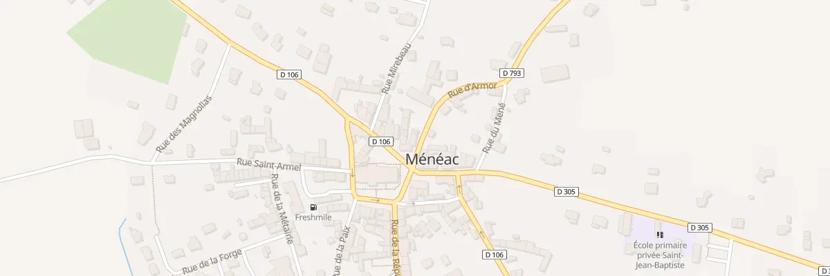 Plan du 5879 Rue d’Armor à Ménéac