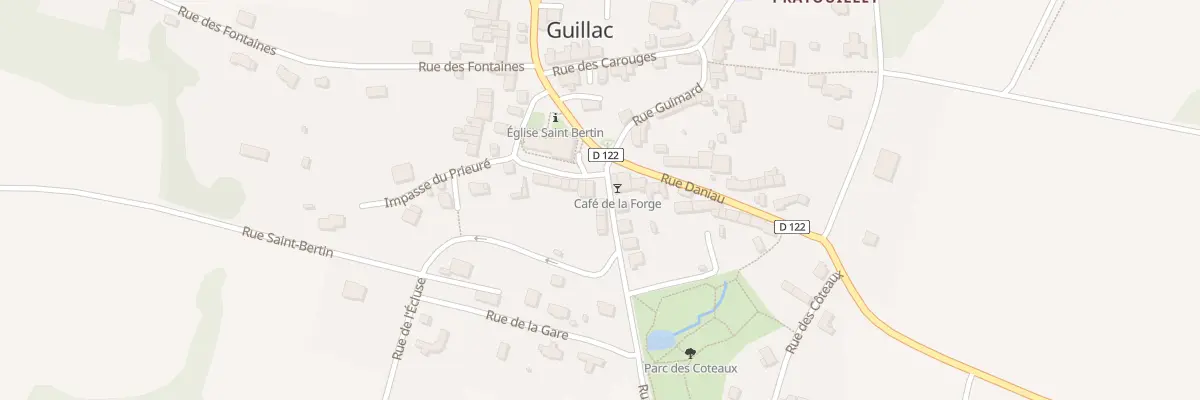 Plan du 2 Rue du Rocher à Guillac