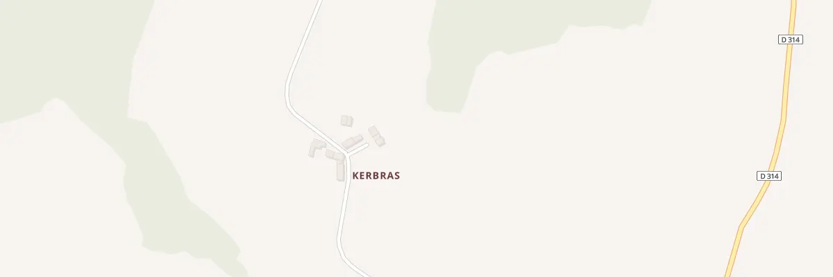 Plan du 3 Kerbras à Ménéac