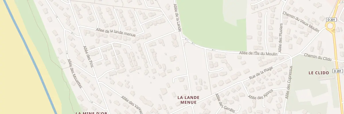 Plan du 5 All de la Lande à Pénestin
