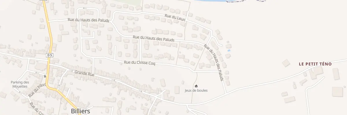 Plan du 29 Rue du Closse Coq à Billiers