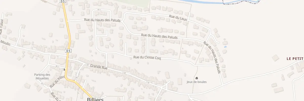 Plan du 19 Rue du Closse Coq à Billiers