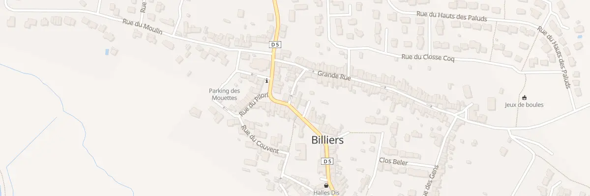 Plan du 1 Rue du Penher à Billiers