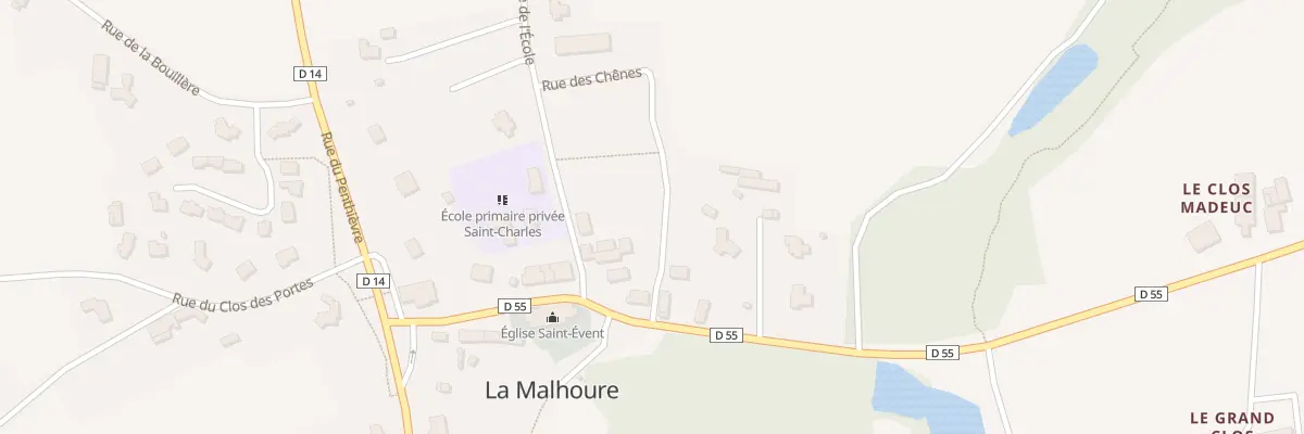 Plan du 16 Rue des Chênes à La Malhoure