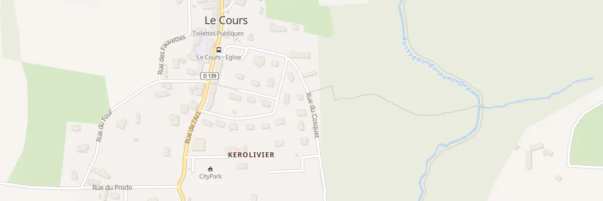 Plan de la Rue du Cosquet au Cours