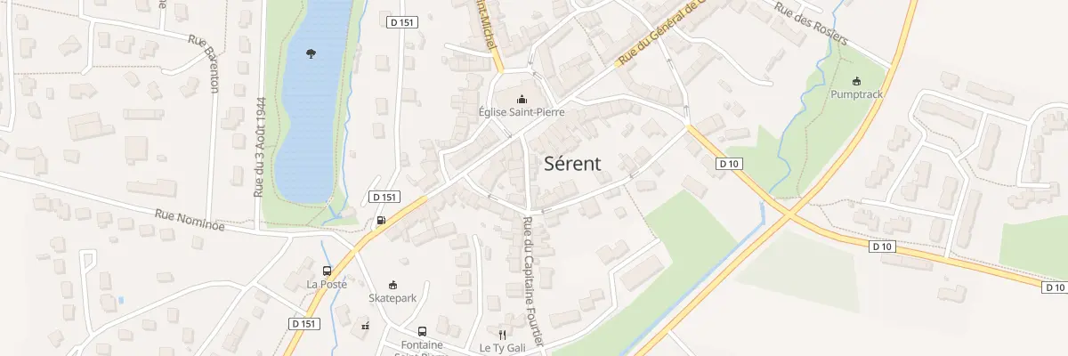 Plan du 2 Rue du Pavé à Sérent