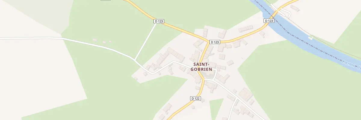 Plan de Saint Gobrien à Saint-Servant