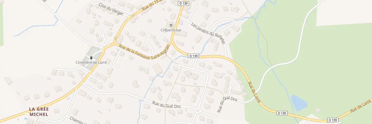 Plan du 2 Rue du Pré de la Motte à Larré