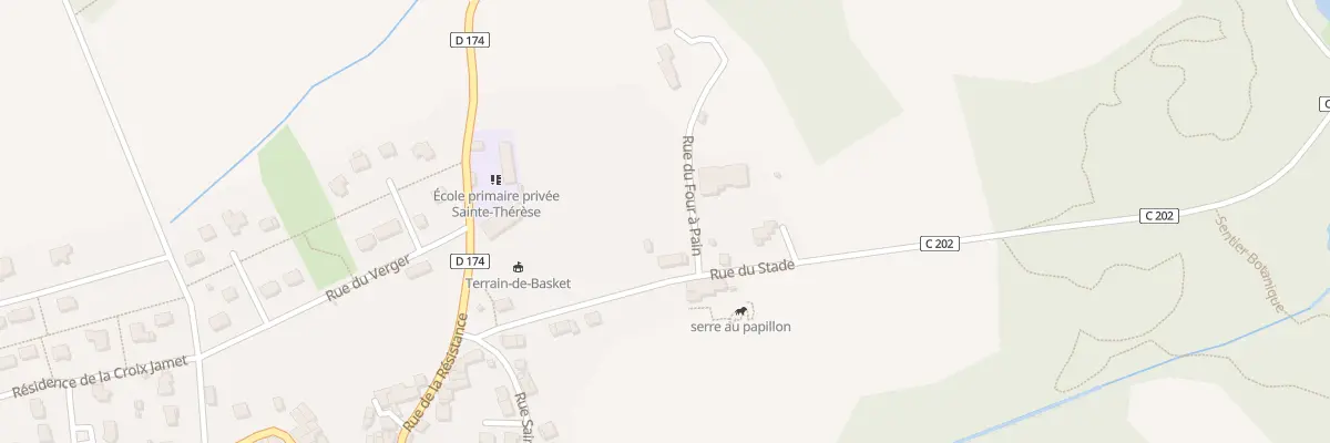 Plan du 1 Rue du Stade à Lizio