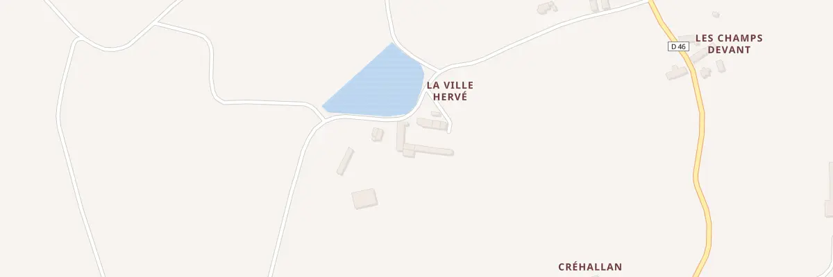 Plan du 1 La Ville Hervé à Landéhen