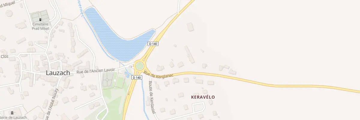 Plan du 5 Rue de Kerglanec à Lauzach