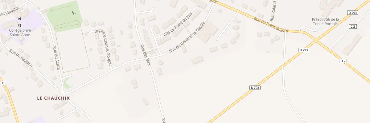 Plan du 7 Rue Charles de Gaulle à La Trinité-Porhoët