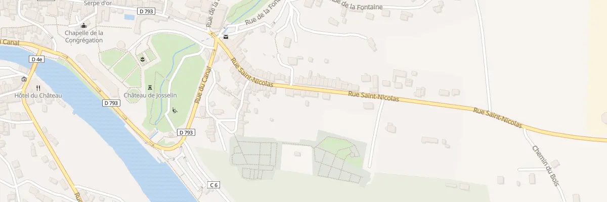 Plan du 36 Rue Saint Nicolas à Josselin