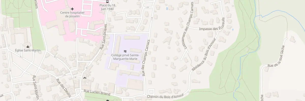 Plan du 10 Rue des Champs Carnats à Josselin