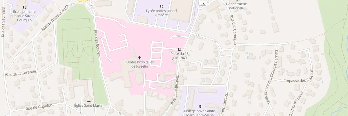 Plan du 23 Rue St Jacques à Josselin
