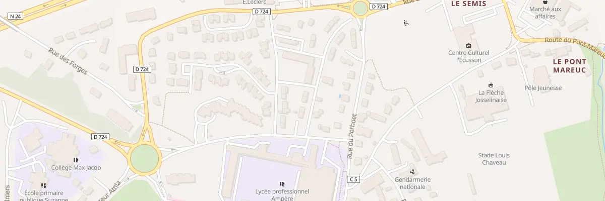 Plan du 5 Rue Capitaine Robert Moizan à Josselin