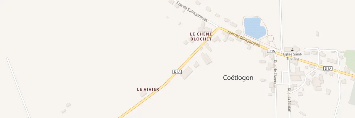 Plan du 12 Rue du Chene Blochet à Plumieux