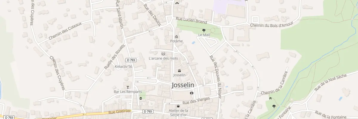 Plan du 22 Rue Olivier de Clisson à Josselin