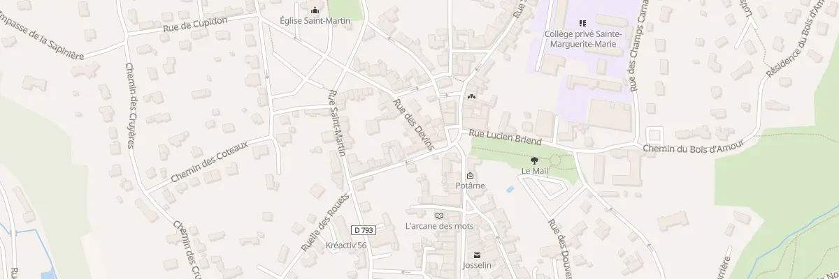 Plan du 3 Rue des Devins à Josselin