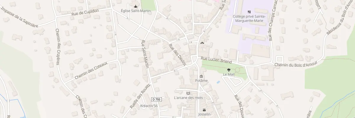 Plan du 5 Rue des Devins à Josselin
