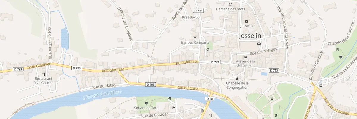 Plan du 10 Rue Glatinier à Josselin