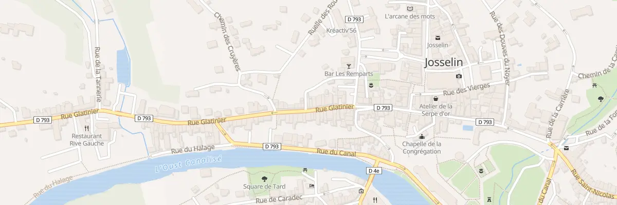 Plan du 16 Rue Glatinier à Josselin