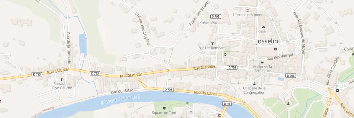 Plan du 22 Rue Glatinier à Josselin