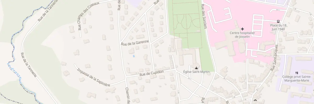 Plan du 2 Rue Colonel Bourgoin à Josselin