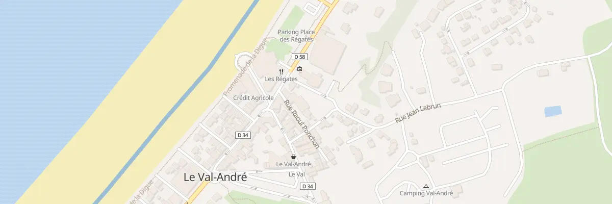 Plan du 5 Rue Raoul Ponchon à Pléneuf-Val-André