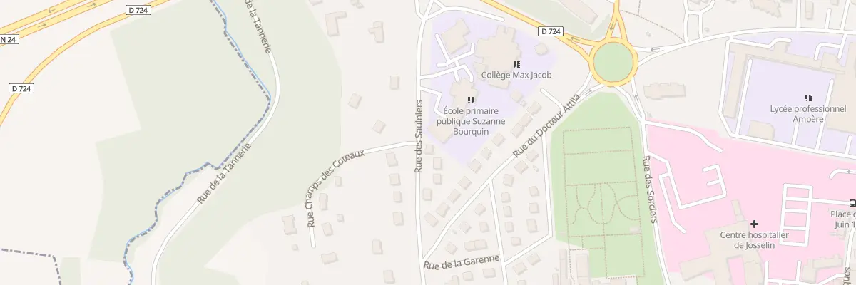 Plan du 10 Rue des Saulniers à Josselin