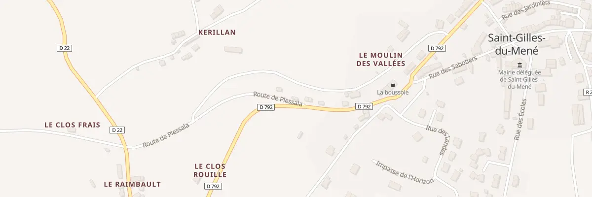 Plan du 2 Rte de Plessala au Mené