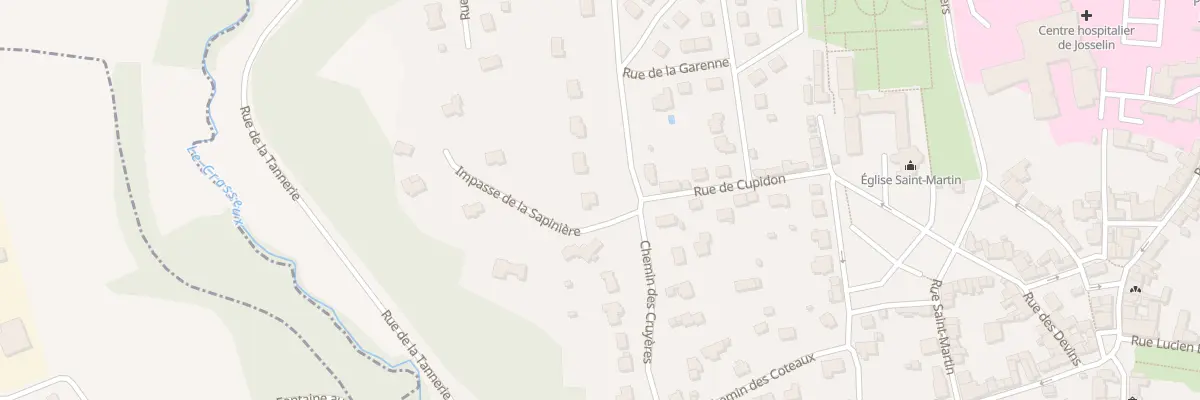 Plan du 1 Rue des Saulniers à Josselin