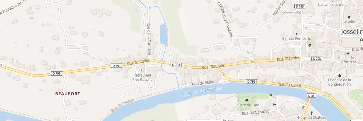 Plan du 46 Rue Glatinier à Josselin