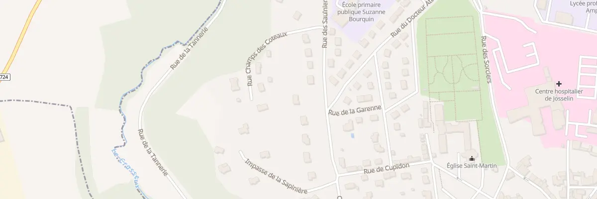 Plan du 9 Rue des Saulniers à Josselin