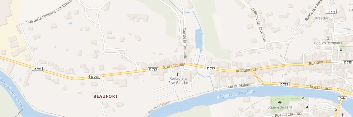 Plan du 54 Rue Glatinier à Josselin