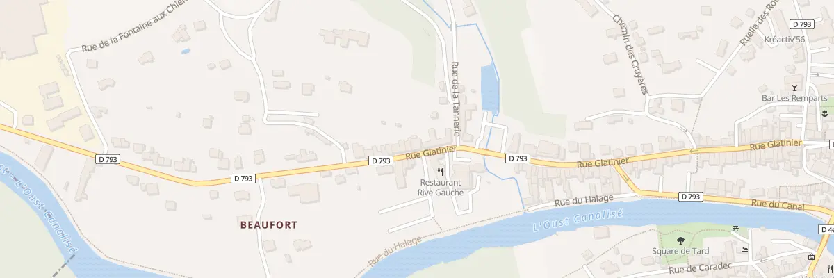 Plan du 56 Rue Glatinier à Josselin