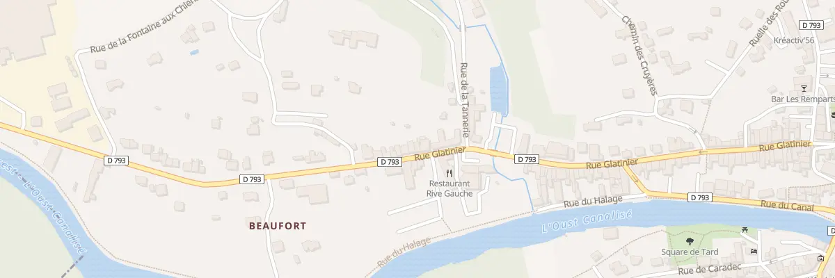 Plan du 58 Rue Glatinier à Josselin
