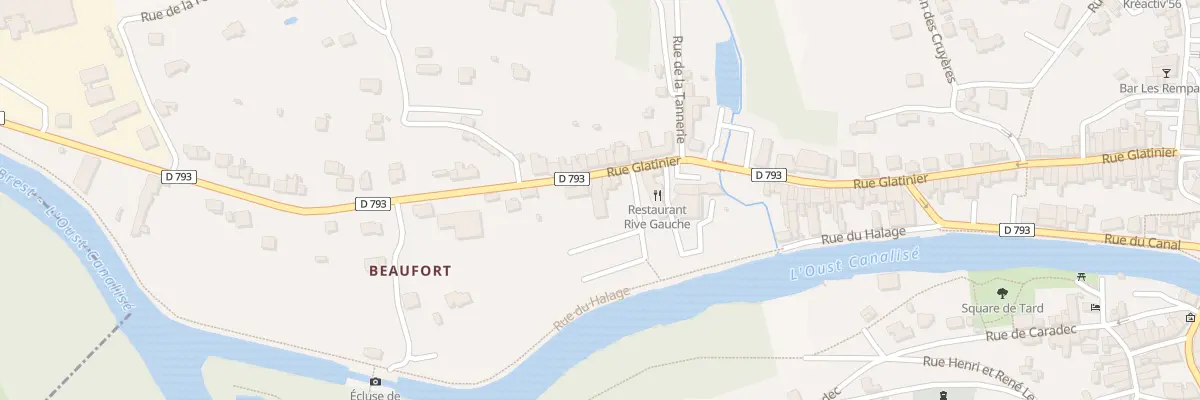 Plan du 93 Rue Glatinier à Josselin