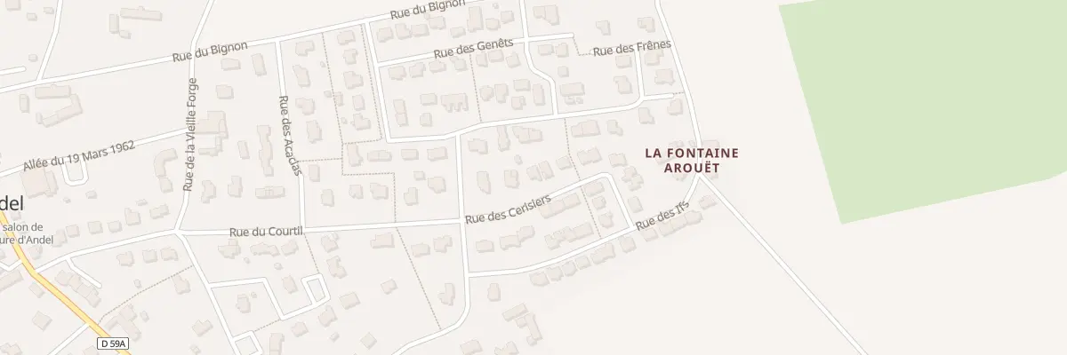 Plan du 5 Rue des Cerisiers à Andel