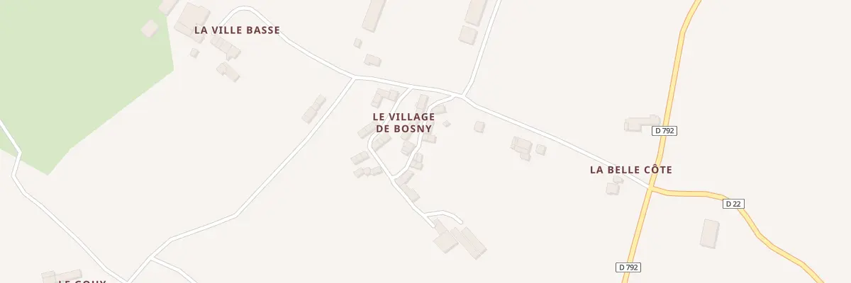 Plan du 29 Le Village de Bosny au Mené