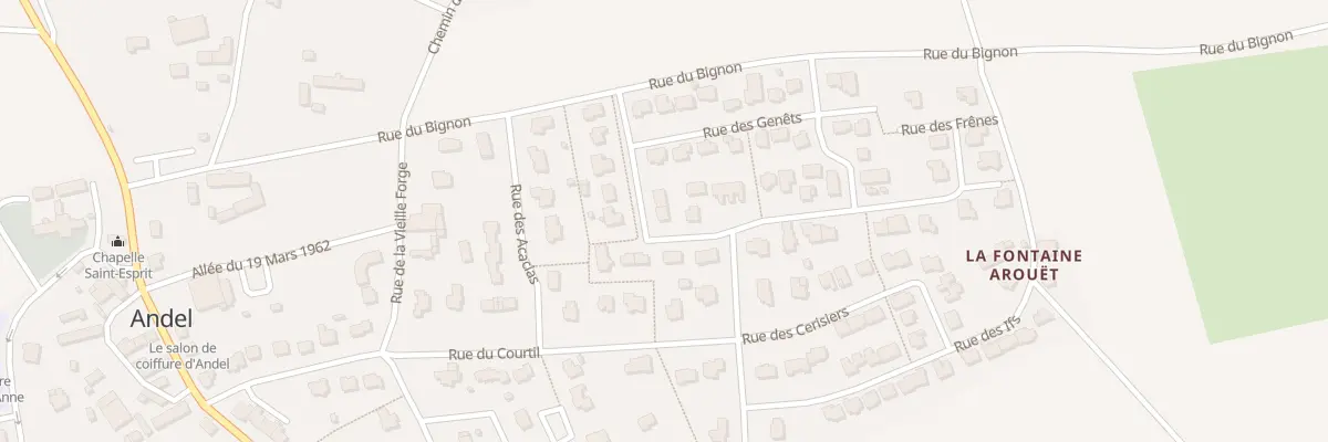 Plan du 10 Rue des Erables à Andel
