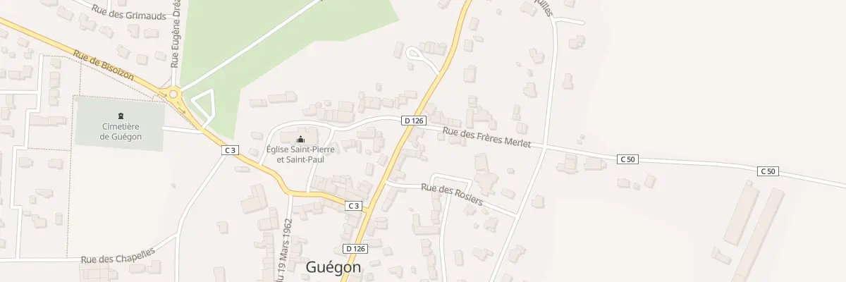Plan du 1 Rue du Vingt Juin 1944 à Guégon